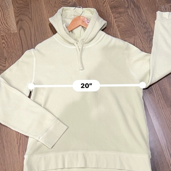 Everlane The Waffle-Knit Hoodie size L light yellow color - Picture 7 of 9